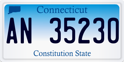 CT license plate AN35230