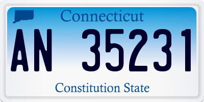 CT license plate AN35231