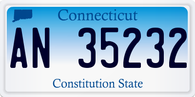 CT license plate AN35232