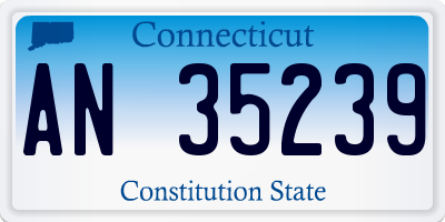 CT license plate AN35239