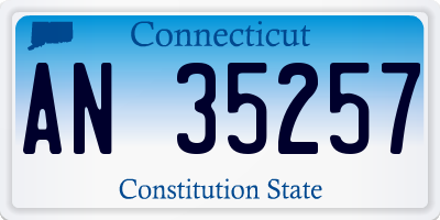 CT license plate AN35257