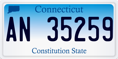 CT license plate AN35259