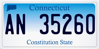 CT license plate AN35260