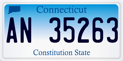 CT license plate AN35263