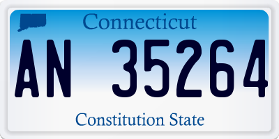 CT license plate AN35264