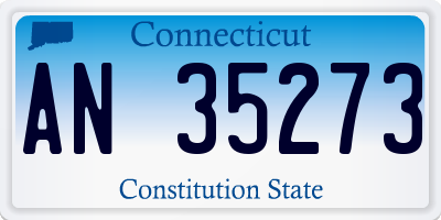 CT license plate AN35273