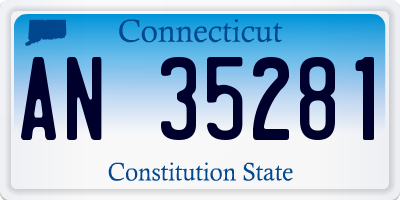 CT license plate AN35281