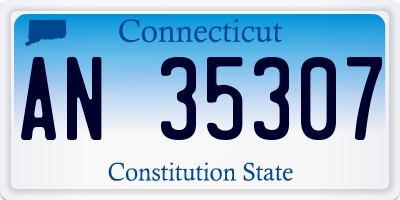CT license plate AN35307