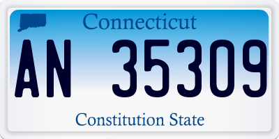 CT license plate AN35309