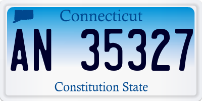 CT license plate AN35327