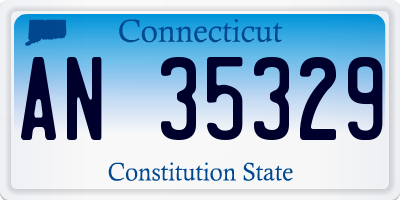 CT license plate AN35329