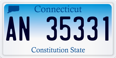 CT license plate AN35331