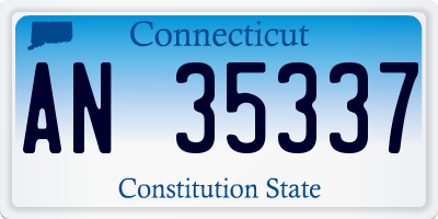 CT license plate AN35337
