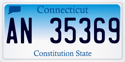 CT license plate AN35369