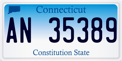 CT license plate AN35389