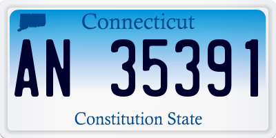 CT license plate AN35391