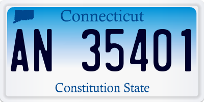 CT license plate AN35401