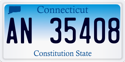 CT license plate AN35408