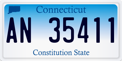 CT license plate AN35411