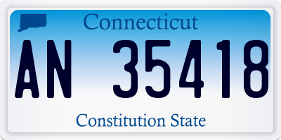 CT license plate AN35418