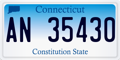 CT license plate AN35430