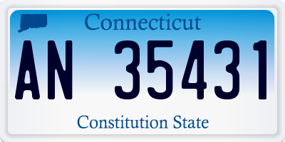CT license plate AN35431