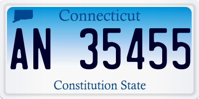 CT license plate AN35455