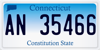 CT license plate AN35466