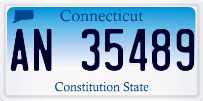 CT license plate AN35489