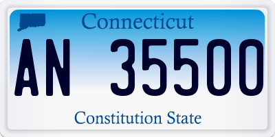 CT license plate AN35500
