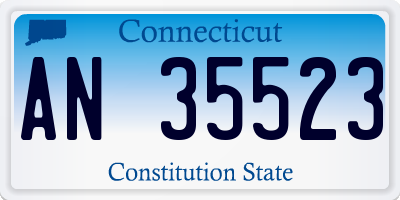 CT license plate AN35523