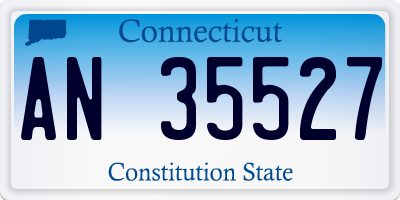 CT license plate AN35527