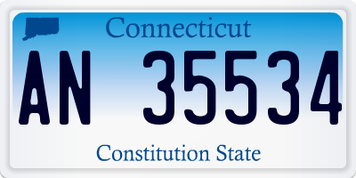 CT license plate AN35534