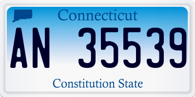 CT license plate AN35539