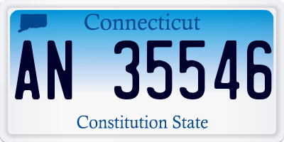 CT license plate AN35546