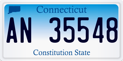 CT license plate AN35548