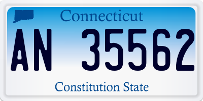 CT license plate AN35562