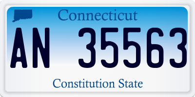 CT license plate AN35563