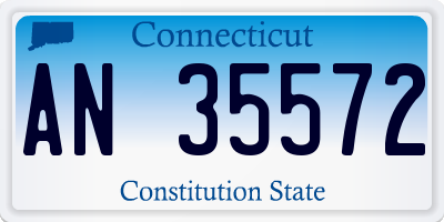 CT license plate AN35572