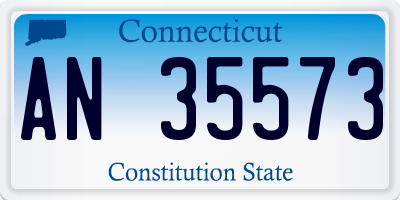 CT license plate AN35573