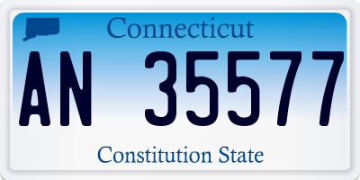 CT license plate AN35577