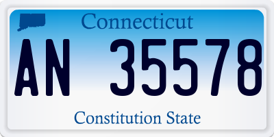 CT license plate AN35578