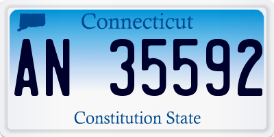 CT license plate AN35592