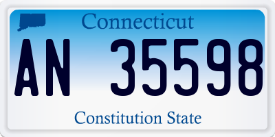 CT license plate AN35598