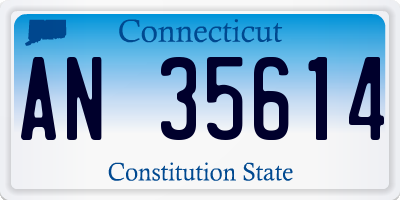 CT license plate AN35614
