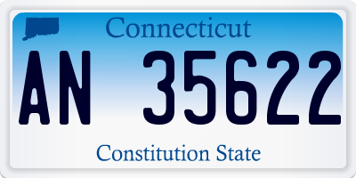 CT license plate AN35622