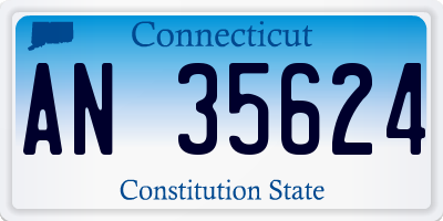 CT license plate AN35624