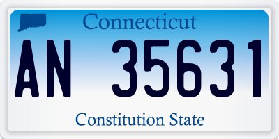 CT license plate AN35631