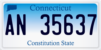 CT license plate AN35637