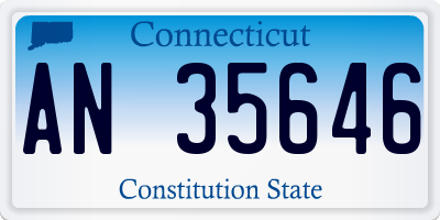 CT license plate AN35646
